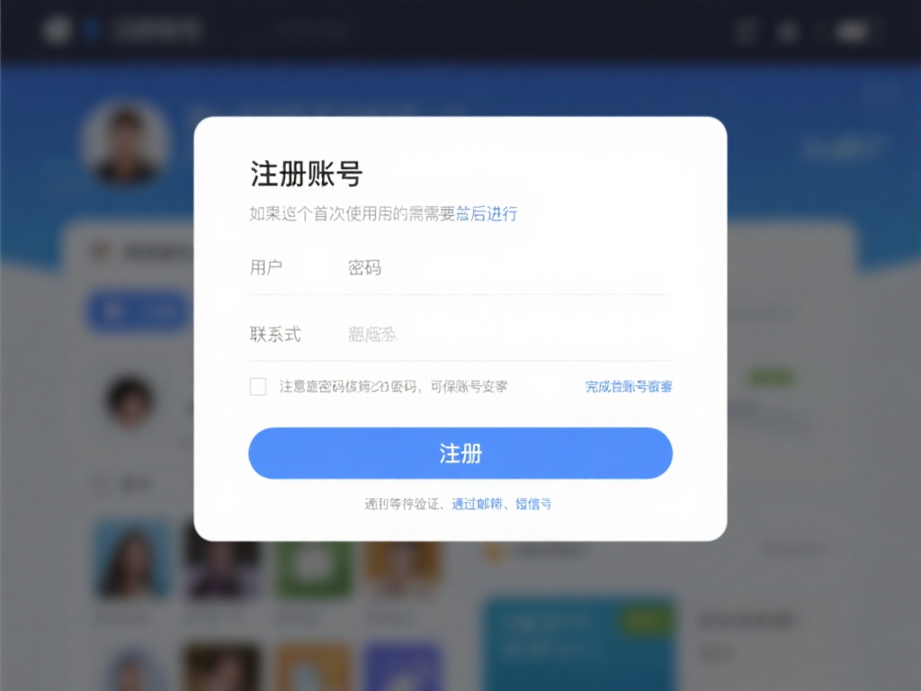 注册账号
如果你是首次使用，需要先进行注册。点击